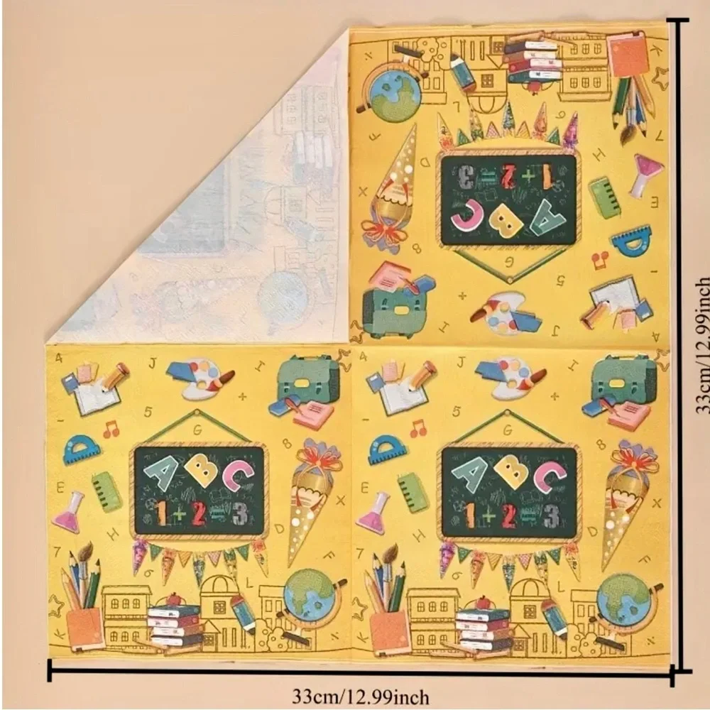 Back to School Theme Party Luncheon Napkins, 20 ct